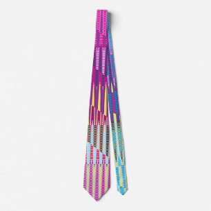 Corbata Arte geométrico retro de los 80 con fallas gráfica