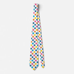 Corbata Arte Gráfico de Confeti de Lunares Coloridos