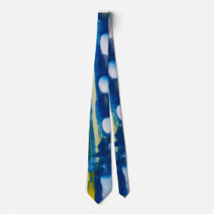 Corbata arte hecho a mano/Azul y amarillo