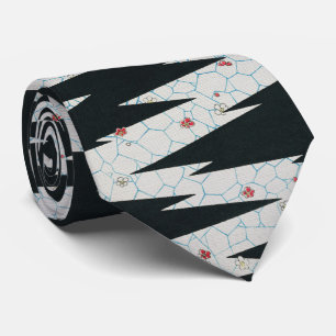 Corbata Arte Japonés Vintage Geométrico Floral