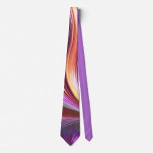 Corbata Arte moderno dorado púrpura remolino abstracto vív