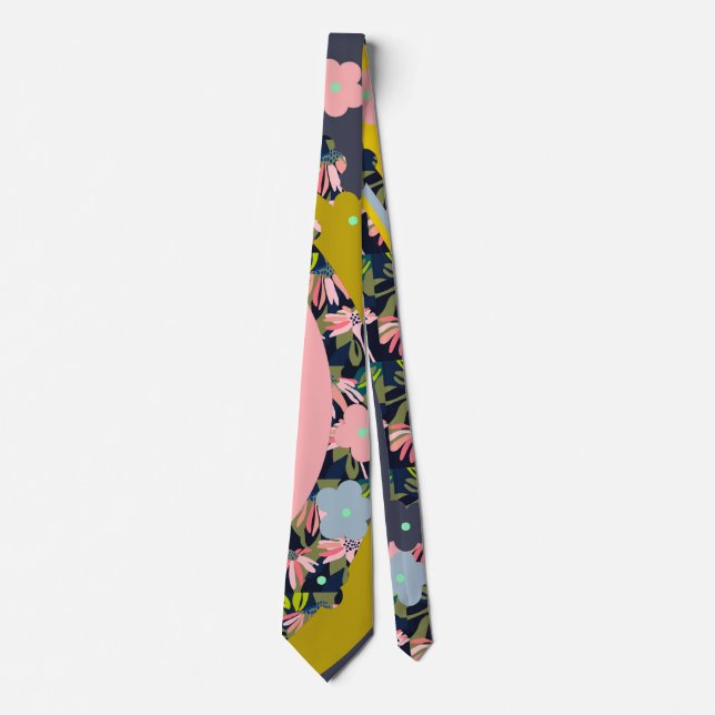 Corbata Arte Monjii floral Tie (Anverso)