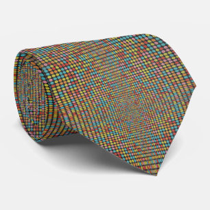 Corbata Arte Mosaico Pop Retro - Ilusión Óptica