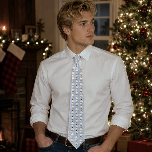 Corbata Arte Nouveau de pingüino invernal caprichoso copos
