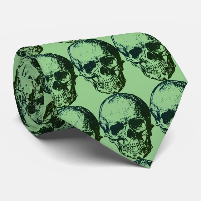 Corbata Arte Pop Calavera (Enrollado)