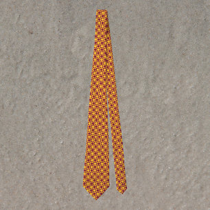 Corbata Arte Pop de Arizona Cuadro Marrón Dorado