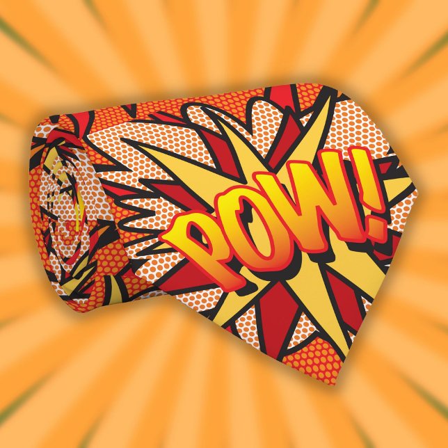 Corbata Arte Pop de Cómic Superhéroe POW (Comic Book Pop Art POW Superhero Tie)