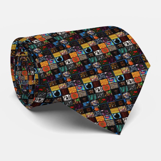 Corbata Arte Pop Decorativo Patrón  (Enrollado)