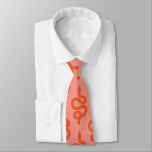 Corbata Arte popular texturizado grungy brujeril serpiente