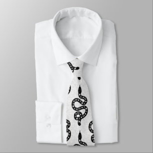 Corbata Arte popular texturizado grungy brujeril serpiente