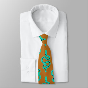 Corbata Arte popular texturizado grungy brujeril serpiente
