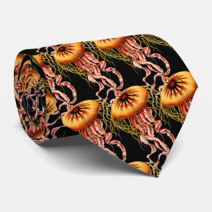 Corbata Arte retro de medusas mesmerizadoras