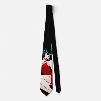 Corbata Arte retro del chica del lazo de los años 50 de
