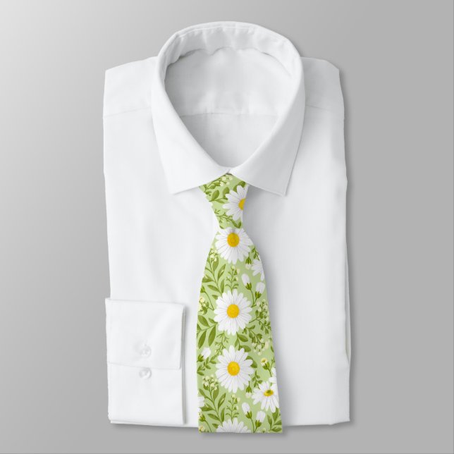 Corbata Arte vectorial de margarita fresca de primavera (Atado)