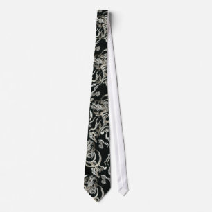 Corbata Arte Vintage Floral Asiático