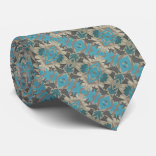 Corbata Arte y colores estampados del suroeste americano