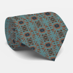 Corbata Arte y colores tribales del suroeste americano