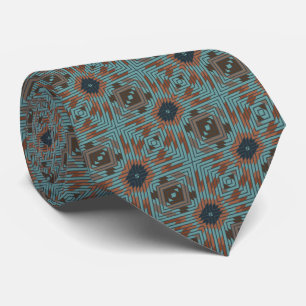 Corbata Arte y colores tribales del suroeste americano