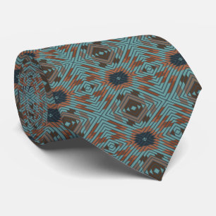 Corbata Arte y colores tribales del suroeste americano