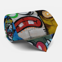 Corbata Artistic urban cartoon Street man pattern