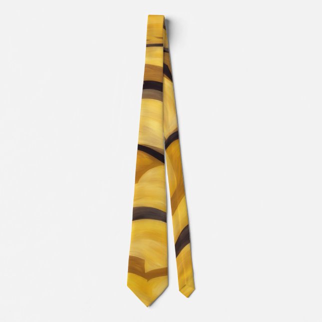 Corbata artística gris dorado negro (Anverso)