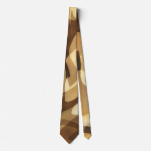Corbata artística marrón y beige Mocha