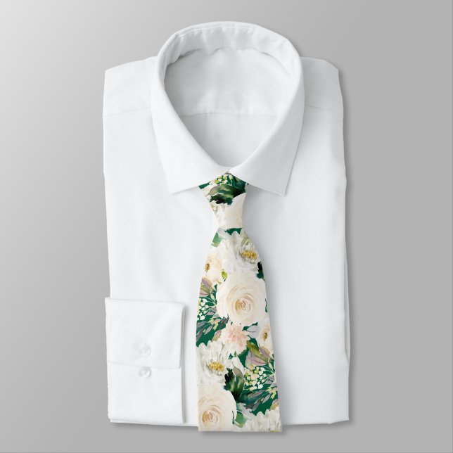 Corbata ArtsApp H2 Alabaster Cream Roses Wedding (Atado)