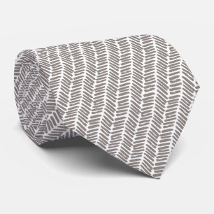 Corbata Artsy Elefante Gris Abstracto Chevron
