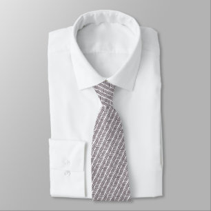 Corbata Arty White Mauve Taupe Resumen Chevron