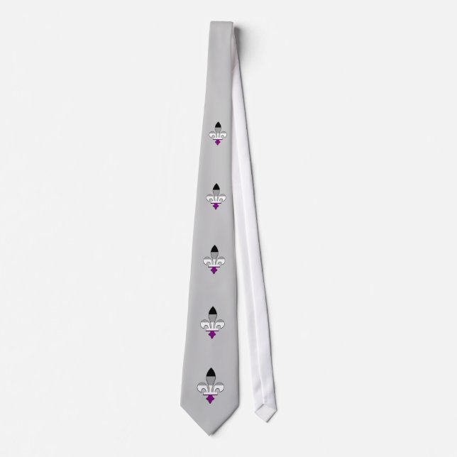 Corbata Asexualidad orgullo fleur-de-lis (Anverso)