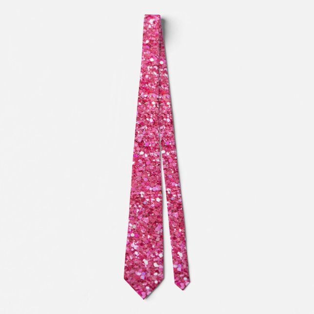 Corbata Aspecto de purpurina rosa,  (Anverso)