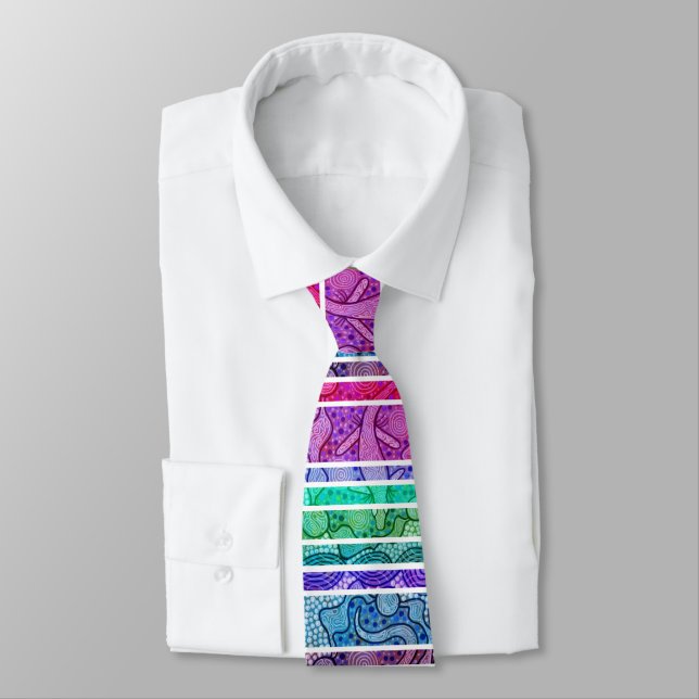 Corbata Ataque aborigen de Rainbow Lizard (Atado)