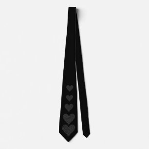 Corbata Ataque al corazón del asfalto negro