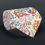 Corbata Ataque con Boda floral vintage de ciruela y Naranj<br><div class="desc">Cualquier Tie que no esté impreso delante y atrás puede ser personalizado por usted para tener la impresión en el reverso también. Haga clic más en personalizar y seleccione todo y copie y,  a continuación,  seleccione el lado posterior y pegue.</div>