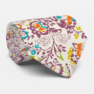 Corbata Ataque con Boda floral vintage de ciruela y Naranj