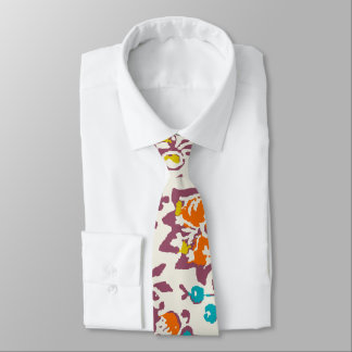 Corbata Ataque con Boda floral vintage de ciruela y Naranj