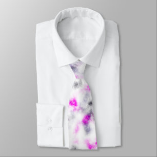 Corbata Ataque con motivos de mármol blanco y gris rosado
