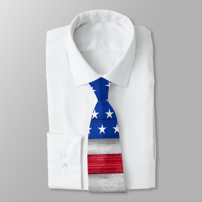 Corbata Ataque de bandera estadounidense (Atado)