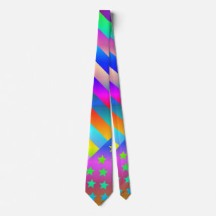 Corbata Ataque de cuello con bandera arcoiris de EE.UU.