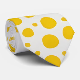 Corbata Ataque de cuello de polka amarillo