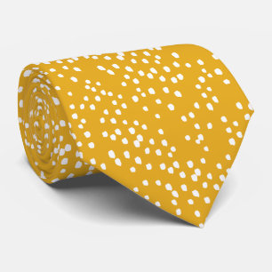 Corbata Ataque de cuello de polka amarillo