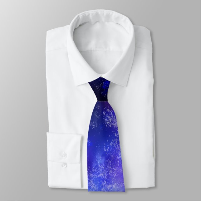 Corbata Ataque de cuello de zafiro azul cielo nocturno (Atado)