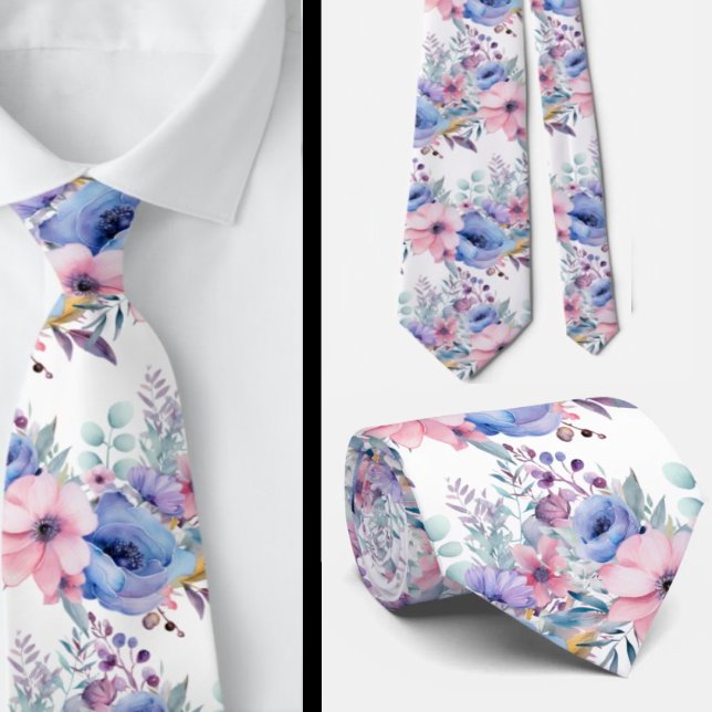 Corbata Ataque de cuello floral rosa y turbio (Subido por el creador)