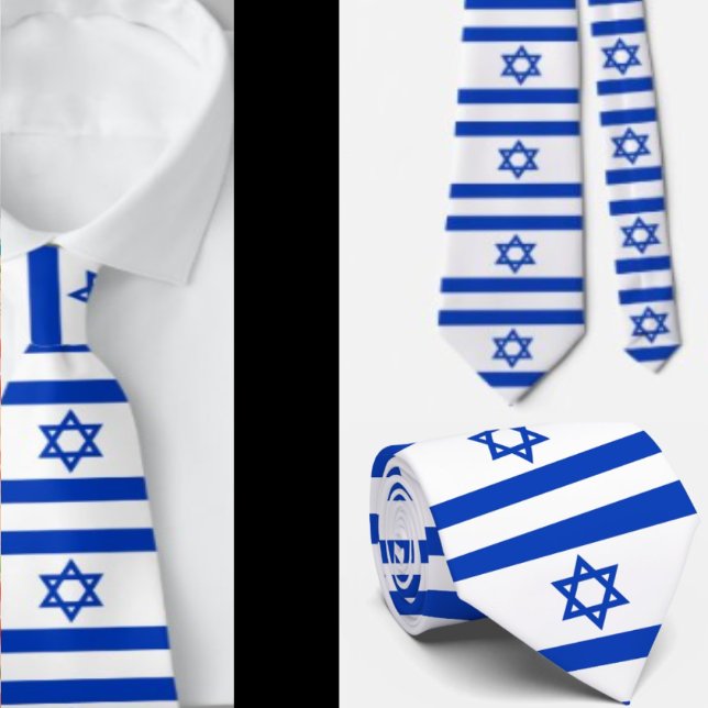 Corbata Ataque de cuello judío de la bandera israelí (Subido por el creador)