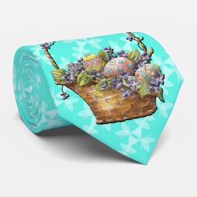 Corbata Ataque de diseño de estilo Turquesa de la cesta de (Enrollado)