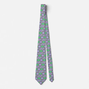 Corbata Ataque de fantasía verde púrpura