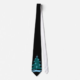 Corbata Ataque de invierno azul árbol de Navidad Festivida