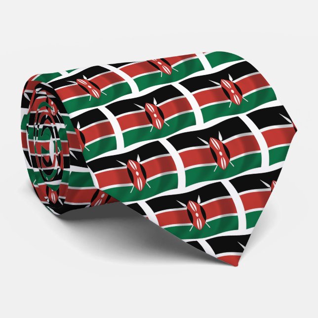 Corbata Ataque de la bandera de Kenia (Enrollado)