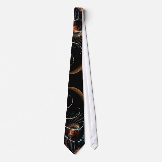 Corbata Ataque de lunas de arte fractal (Anverso)