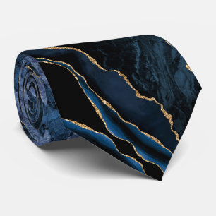 Corbata Ataque de mármol azul de la marina